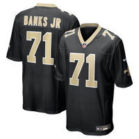 New Orleans Saints Kelvin Banks Jr. Black Game Player Jersey