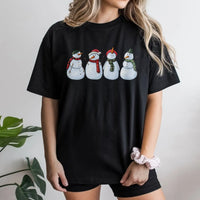 Adorable Winter Holiday Shirt, Snowman Family T-Shirt, Matching Christmas Graphic Tee, Festive Season Apparel, Adorable Xmas Family Present T-Shirt