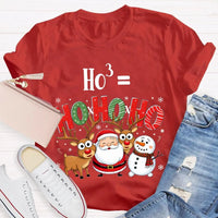 Humorous Ho Ho Ho Math Pun Shirt, Ho Cubed Math Teacher Christmas T-Shirt, Holiday Math Teacher Tee, Christmas Math Equation Shirt, Math Present
