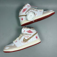 High Top Sneakers, White Pink Colorway, Lace Up Design, Casual Gift for Sneaker Fans