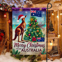 Kangaroo Santa Hat Holiday Yard Flag, Australian Christmas Garden Flag, Aussie Xmas Lawn Banner, Summer Christmas Outdoor Decor