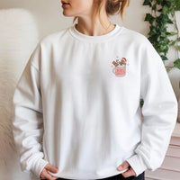 Gingerbread Coffee Holiday Sweatshirt, Merry and Bright Christmas Sweatshirt, Adorable Xmas Coffee Crewneck, Comfy Gingerbread Winter Sweatshirt