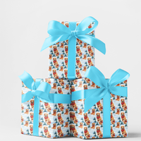 Winter Dog Christmas Gift Wrap, Golden Retriever Wrapping Paper, Festive Pet Lover Present Paper, Holiday Dog Breed Wrapping Paper Roll