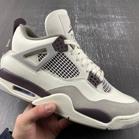 Sneakers, Burgundy White Gray Colorway, Leather Footwear, Lace Up Design, Casual Gift for Sneaker Fans