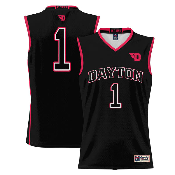 #1 Dayton Flyers Lightweight Basketball Jersey - Black