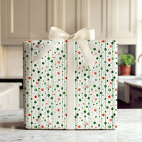 Red and Green Christmas Gift Wrap, Watercolor Polka Dot Wrapping Paper, Modern Holiday Wrapping Paper, Festive Striped Gift Wrapping Paper