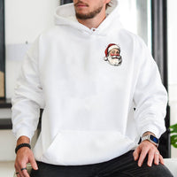 Classic Christmas Pocket Hoodie, Vintage Santa Claus Hoodie, Retro Santa Graphic Sweatshirt, Comfy Holiday Hoodie, Winter Xmas Present for Him
