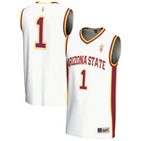 #1 Arizona State Sun Devils Lightweight Basketball Jersey - White