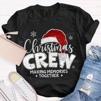 Making Memories Together Tee, Christmas Crew Shirt, Holiday Santa Hat Graphic T-Shirt, Matching Family Christmas Shirt, Group Holiday Tee