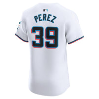Miami Marlins Eury Perez White Home Elite Player Jersey