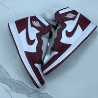Basketball Shoes, White Burgundy Colorway, Retro, High Top, Lace Up Design, Casual Gift for Shoe Lovers