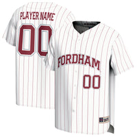 Fordham Rams Lightweight Collegiate Baseball NIL Pick-A-Player Fashion Jersey - White