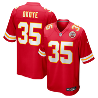 Kansas City Chiefs Christian Okoye Red Game Retired Player Jersey
