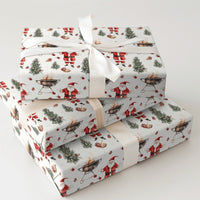 Humorous Christmas Wrapping Paper, Santa Grilling BBQ Wrapping Paper, Barbecue Santa Holiday Wrapping Paper, Grill Master Gift Wrap Roll
