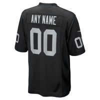 Las Vegas Raiders Black Custom Game Jersey