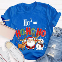 Humorous Ho Ho Ho Math Pun Shirt, Ho Cubed Math Teacher Christmas T-Shirt, Holiday Math Teacher Tee, Christmas Math Equation Shirt, Math Present