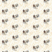 Vintage Christmas Gift Wrap, Horse and Carriage Wrapping Paper, Winter Scene Holiday Wrapping Paper, Victorian Horse Carriage Wrapping Paper