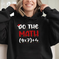 Holiday Math Equation Hoodie, Math Teacher Christmas Hoodie, Humorous Teacher Xmas Hoodie, Math Educator Pullover, Winter Teacher Present