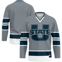 Utah State Aggies Hockey Jersey - Blue