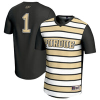 #1 Purdue Boilermakers Lightweight Soccer Fashion Jersey - Black