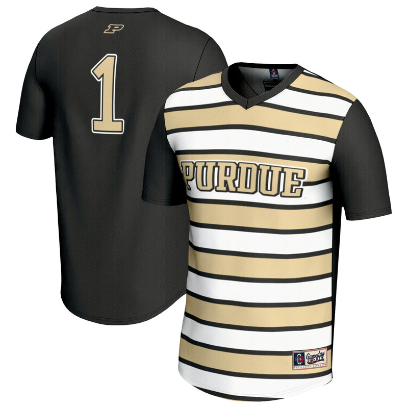 #1 Purdue Boilermakers Lightweight Soccer Fashion Jersey - Black