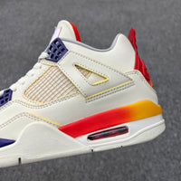 Retro Basketball Shoes, Blue White Red Colorway, Gradient Colorway, Lace Up Design, Casual Gift for Shoe Lovers