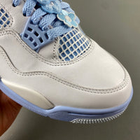 Low Top Sneakers, White Blue Colorway, Lace Up Design, Casual Gift for Sneaker Fans