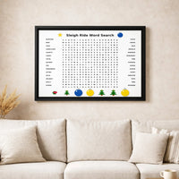 Holiday Party Game Canvas Print, Christmas Word Search Canvas Art, Festive Seasonal Canvas Wall Decor, Family Game Art, Xmas Holiday Present