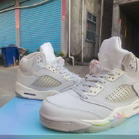 High Top Sneakers, White Green Colorway, Lace Up Design, Casual Gift for Sneaker Fans