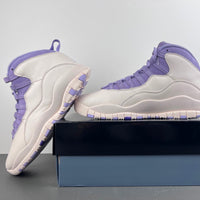 Low Top Sneakers, White Purple Colorway, Lace Up Design, Casual Gift for Sneaker Fans