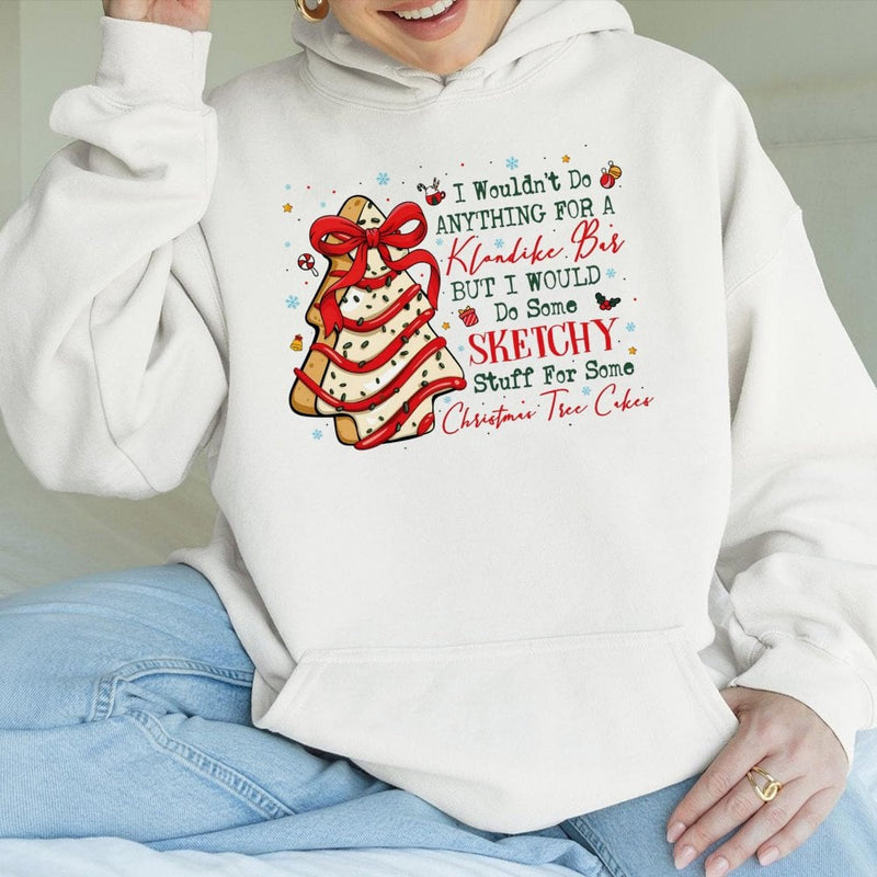 Little Debbie Snack Tree Holiday Sweatshirt, Christmas Tree Cake Hoodie, Adorable Nostalgic Xmas Pullover, Comfy Winter Holiday Foodie Present