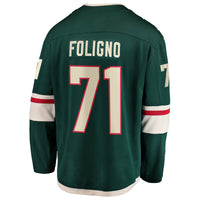 Minnesota Wild Nick Foligno Green Home Breakaway Jersey