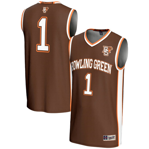 #1 Bowling Green St. Falcons Lightweight Basketball Jersey - Brown