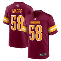 Washington Commanders Jordan Magee Burgundy Game Jersey