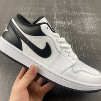 Low Top Sneakers, White Black Colorway, Lace Up Design, Casual Gift for Sneaker Fans