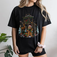 Humorous Christmas Deer Hunter Shirt, Gingerbread Man Hunting T-Shirt, Holiday Buck Hunting Tee, Winter Outdoors Graphic Shirt, Hunter Present