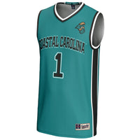#1 Coastal Carolina Chanticleers Lightweight Basketball Jersey - Light Blue