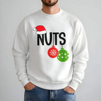 Santa Hat Holiday Sweater, Humorous Christmas Nuts Sweatshirt, Cheeky Xmas Pullover, Couples Matching Ugly Christmas Sweatshirt, Winter Present