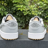 Low Top Golf Shoes, White Gray Colorway, Lace Up Design, Casual Gift for Shoe Lovers