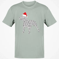 Festive Dog Lover Holiday Shirt, Pitbull Santa Hat Christmas T-Shirt, Adorable Xmas Pittie Graphic Tee, Winter Merry Christmas Dog T-Shirt