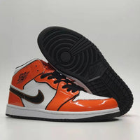 Sneakers, White Black Orange Colorway, Lace Up Design, Casual Gift for Sneaker Fans