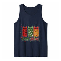 Holiday Water Bottles Bows Graphic Shirt, Merry & Bright Christmas Tank Top, Festive Sleeveless Tee, Holiday Season Present for Her