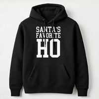Humorous Christmas Party Hoodie, Santa's Favorite Ho Hoodie, Sassy Holiday Hooded Sweatshirt, Retro Xmas Hoodie, Sassy Holiday Present for Her
