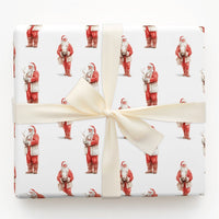 Vintage Christmas Gift Wrap, Rustic Reindeer Skull Santa Wrapping Paper, Folk Art Holiday Paper, Western Gothic Present Wrapping Paper, Present