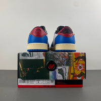 Low Top Sneakers, Blue White Red Colorway, Reverse Hook Design, Lace Up Design, Casual Gift for Sneaker Fans