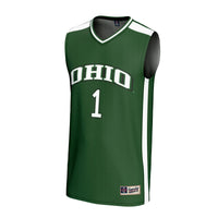 #1 Ohio Bobcats Lightweight Collegiate Basketball Fashion Jersey - Green
