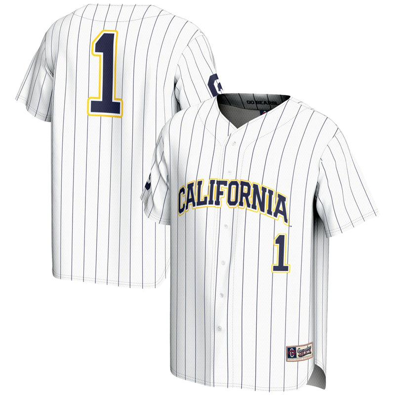 #1 Cal Bears Lightweight Baseball Fashion Jersey - White