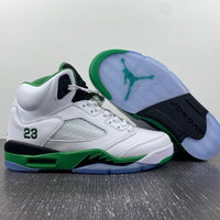 Sneakers, White Green Colorway, Leather Footwear, Lace Up Design, Casual Gift for Sneaker Fans