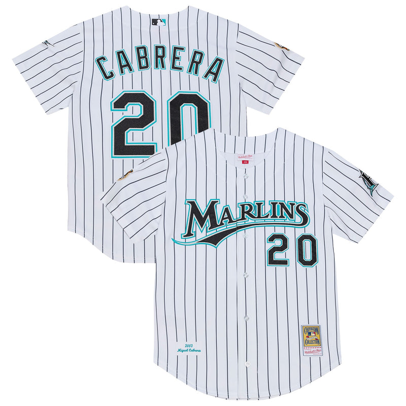Florida Marlins Miguel Cabrera White 2003 Cooperstown Collection Authentic Jersey