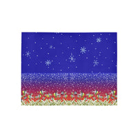 Holiday Snowflake Ocean Runner Rug, Ugly Christmas Fish Runner Rug, Humorous Xmas Hallway Rug, Festive Kitchen Floor Runner